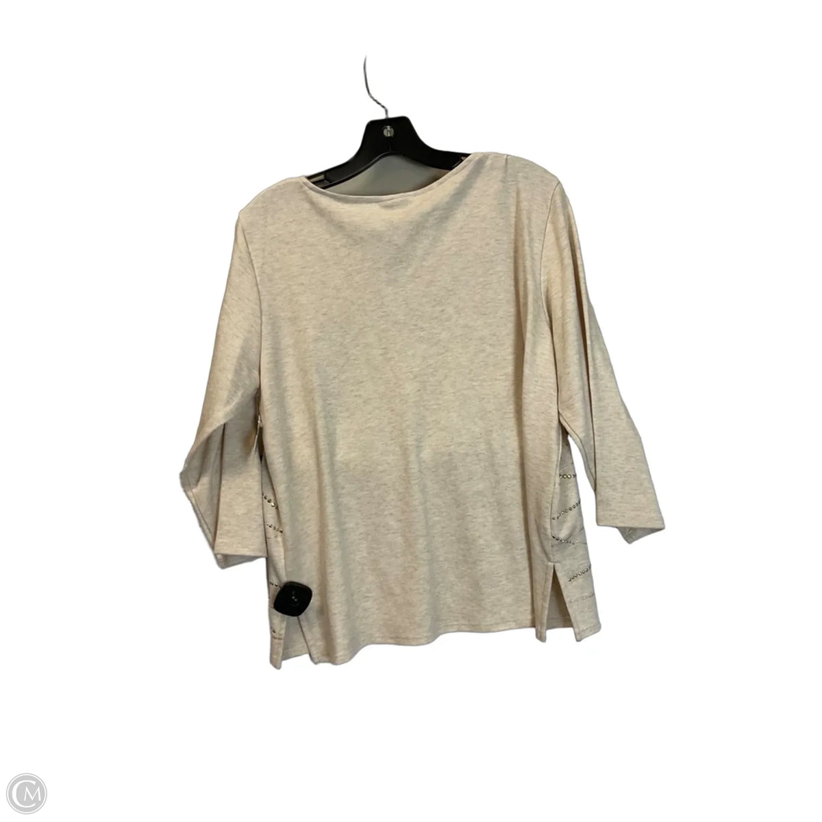 Top Long Sleeve Basic By Alfred Dunner In Beige, Size: M