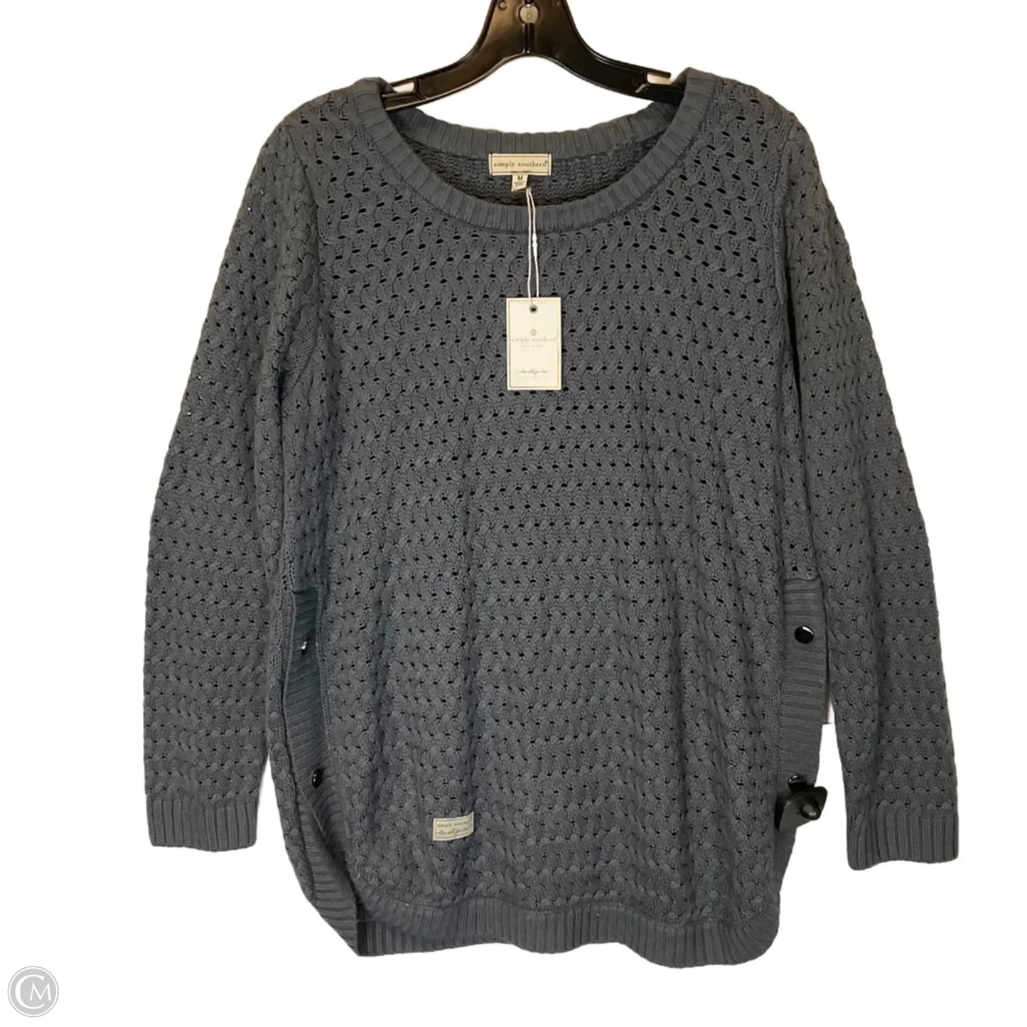 Sweater By Simply Southern In Grey, Size: M