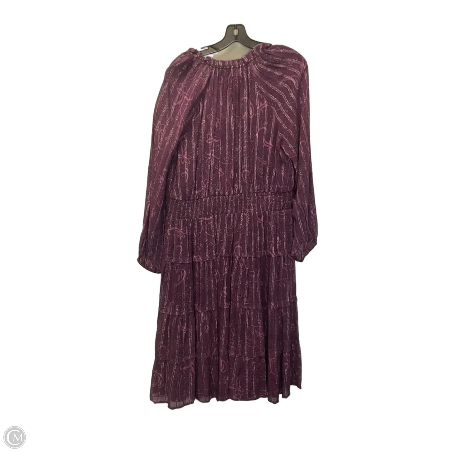 Dress Casual Midi By Wonderly In Purple, Size: L