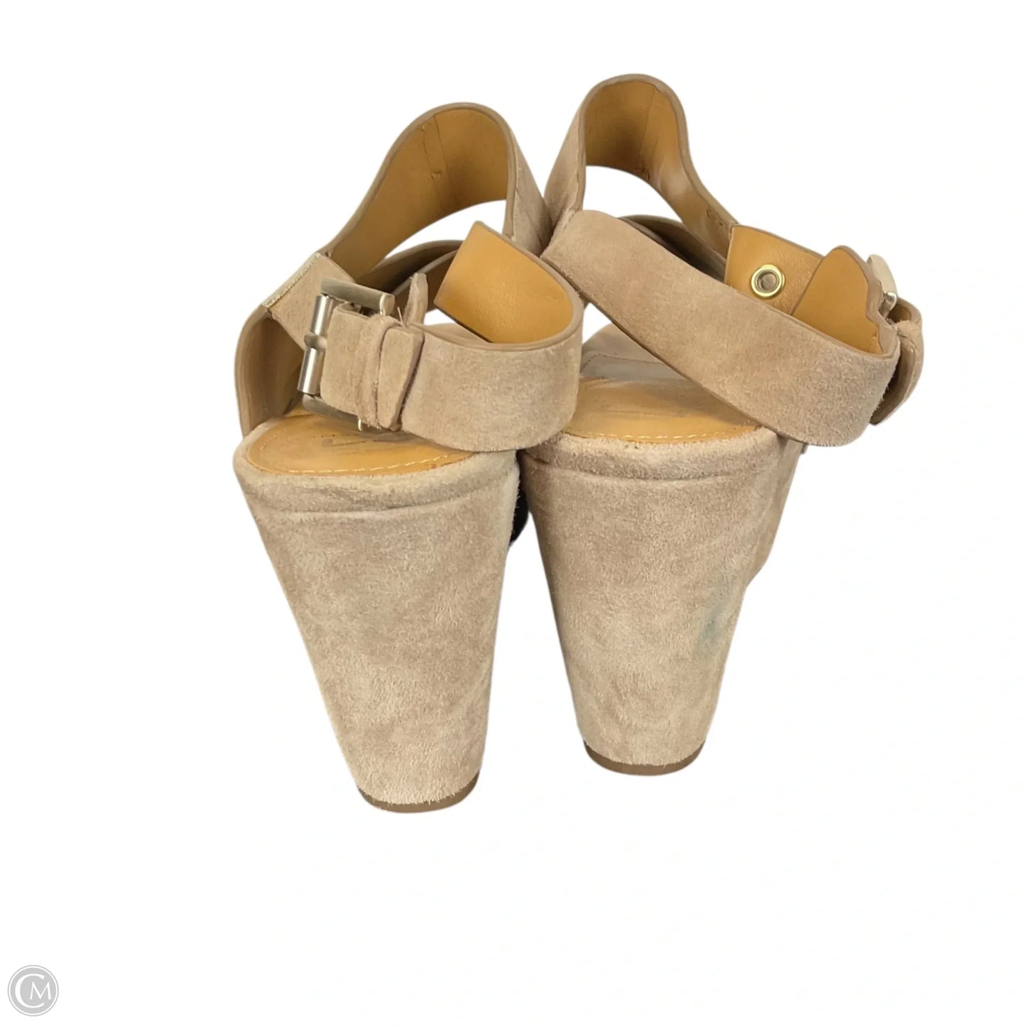 Sandals Heels Wedge By Marc Fisher In Tan, Size: 7