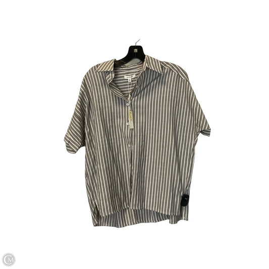 Top Short Sleeve Basic By Max Studio In Striped Pattern, Size: S