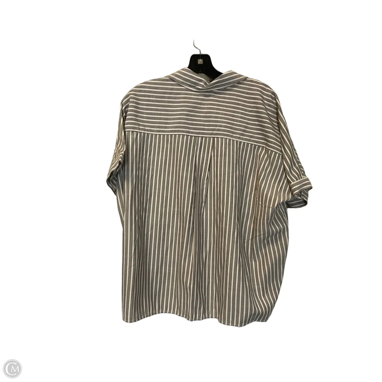 Top Short Sleeve Basic By Max Studio In Striped Pattern, Size: S