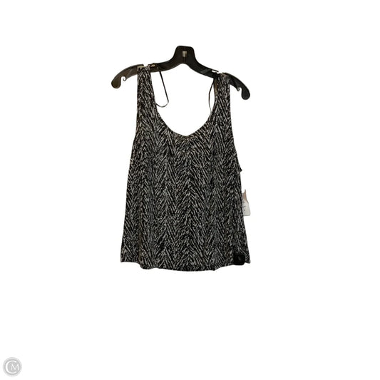Top Sleeveless By Alex Evenings In Black & White, Size: Xl