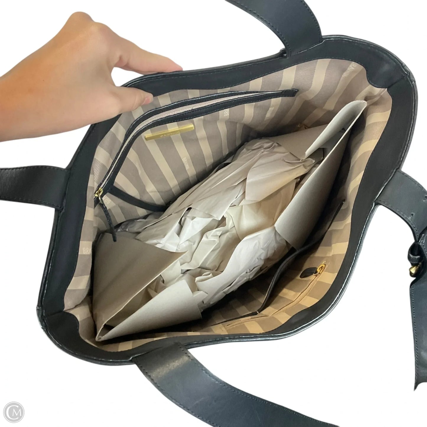 Handbag Designer By Brahmin, Size: Large