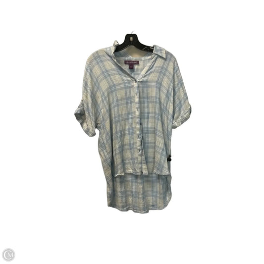 Top Short Sleeve Basic By Gloria Vanderbilt In Blue, Size: L