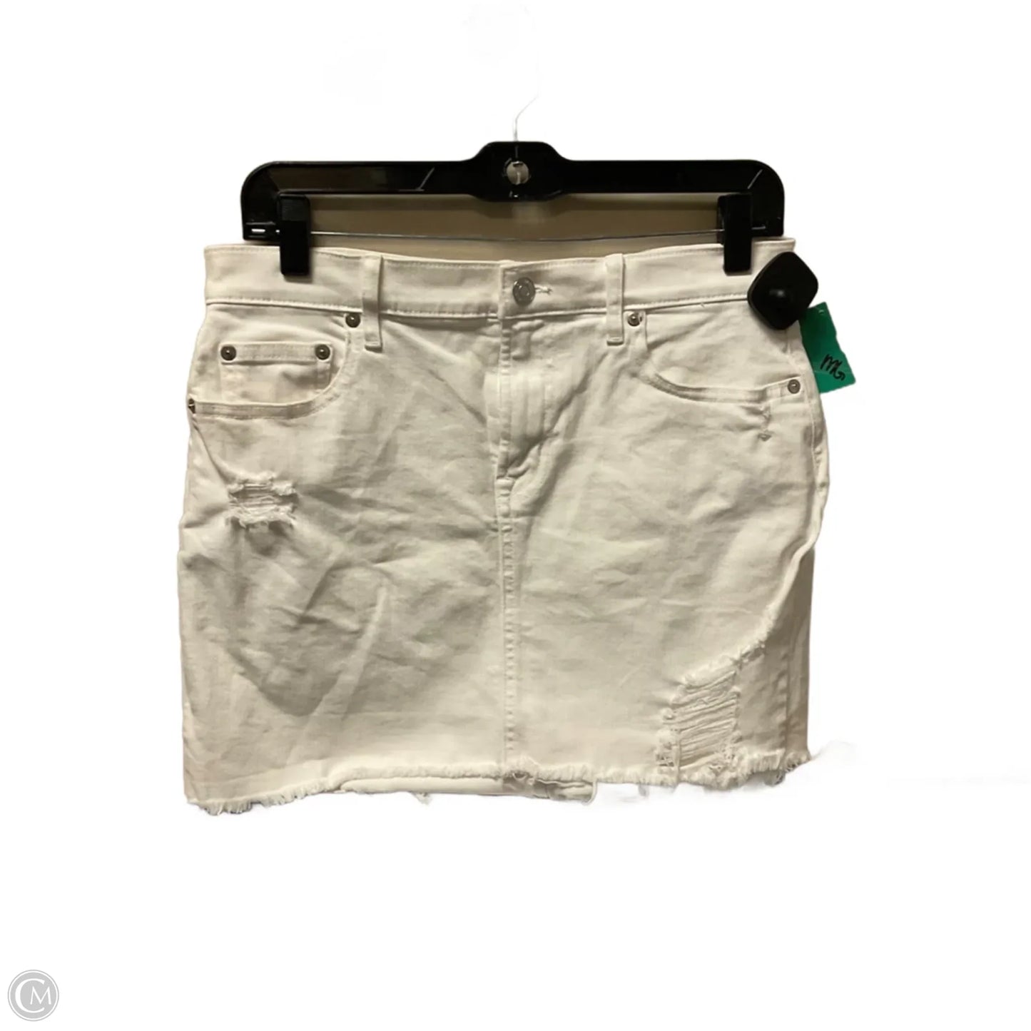 Skirt Mini & Short By Gap In White Denim, Size: 4