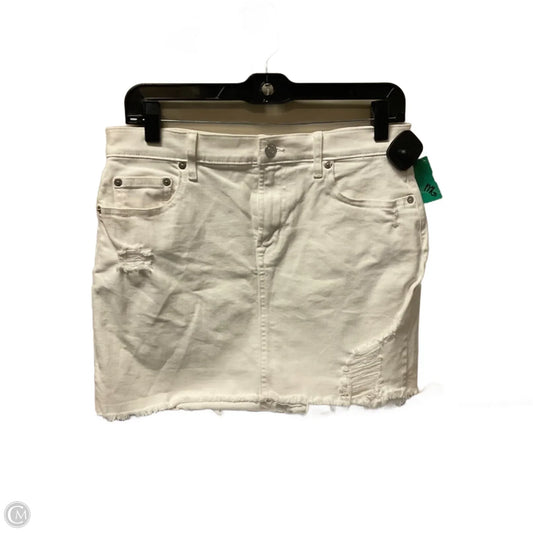 Skirt Mini & Short By Gap In White Denim, Size: 4
