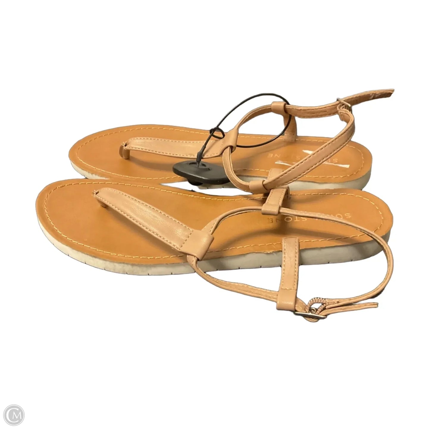 Sandals Flats By Clothes Mentor In Brown, Size: 7.5