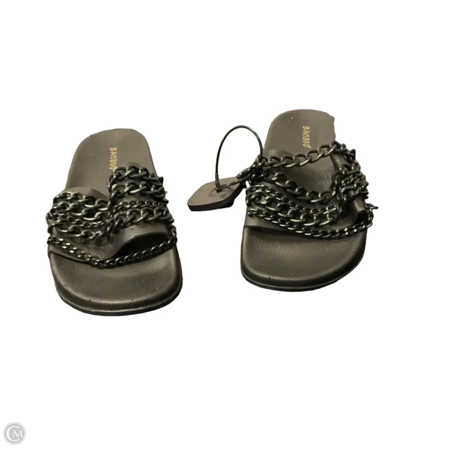 Sandals Flats By Bamboo In Black, Size: 6