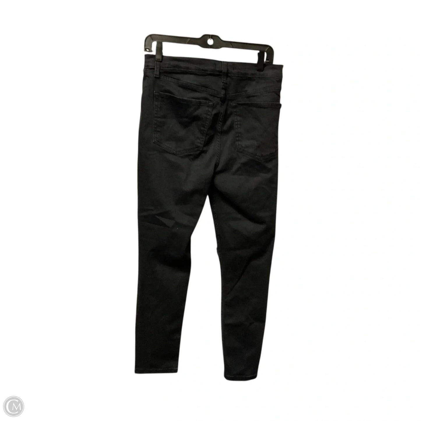 Jeans Skinny By Free People In Black Denim, Size: 8
