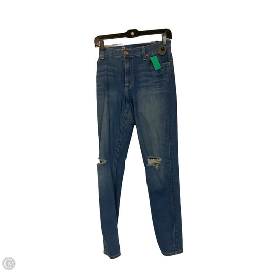 Jeans Straight By 7 For All Mankind In Blue Denim, Size: 10