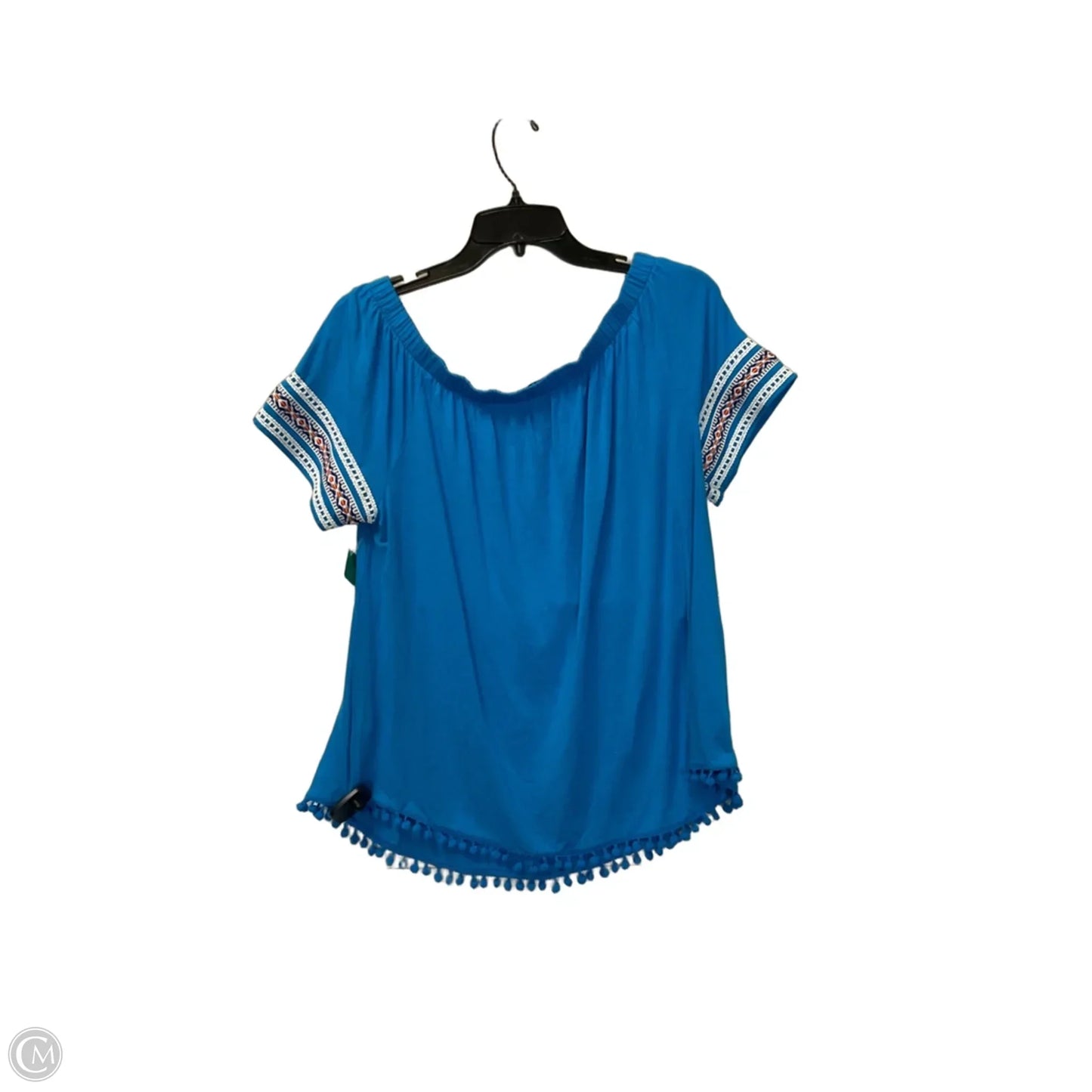Top Short Sleeve By New Directions In Blue, Size: M