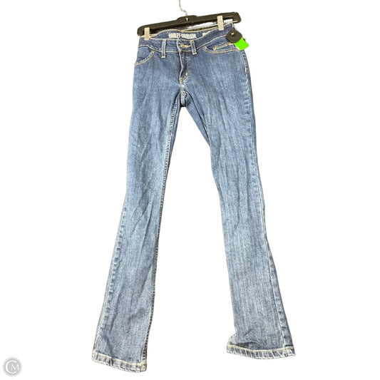 Jeans Straight By Harley Davidson In Blue Denim, Size: 2