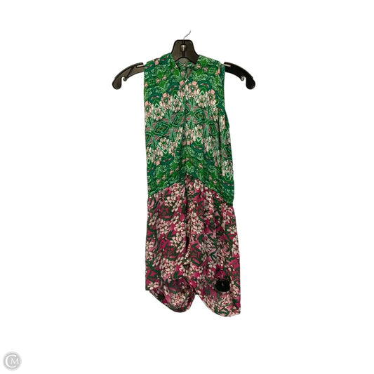 Romper By Bcbgmaxazria In Green & Pink, Size: M
