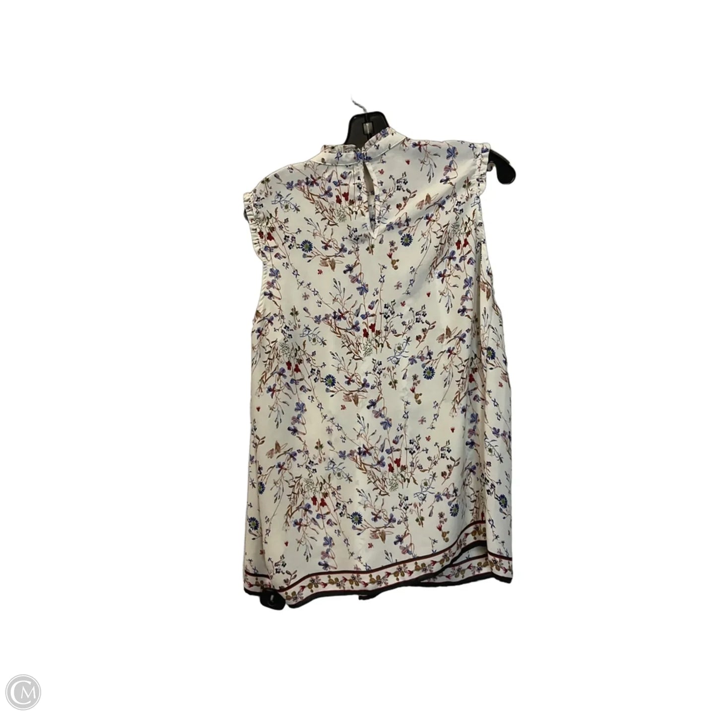 Top Sleeveless By Max Studio In Floral Print, Size: L