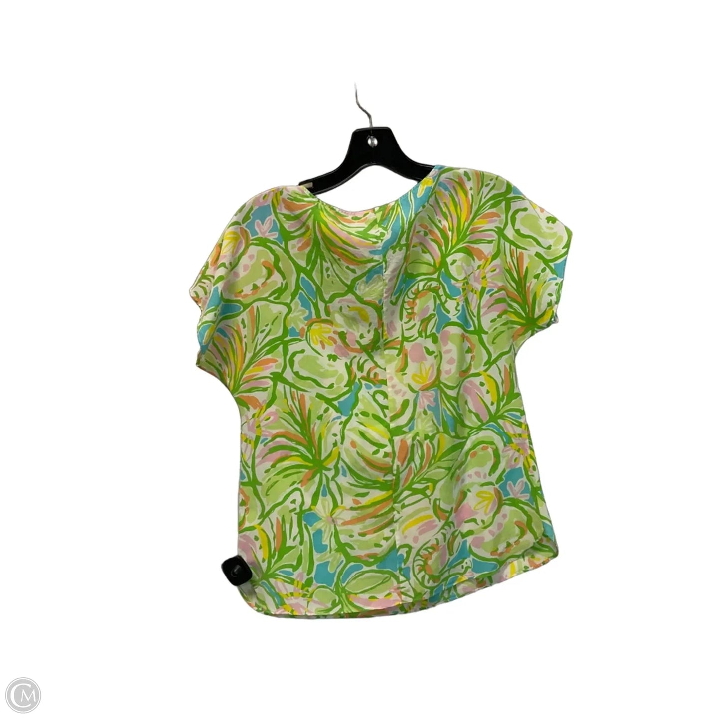 Top Short Sleeve Designer By Lilly Pulitzer In Green, Size: Xs