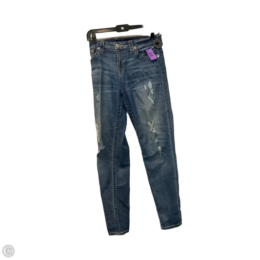 Jeans Skinny By True Religion In Blue Denim, Size: 10