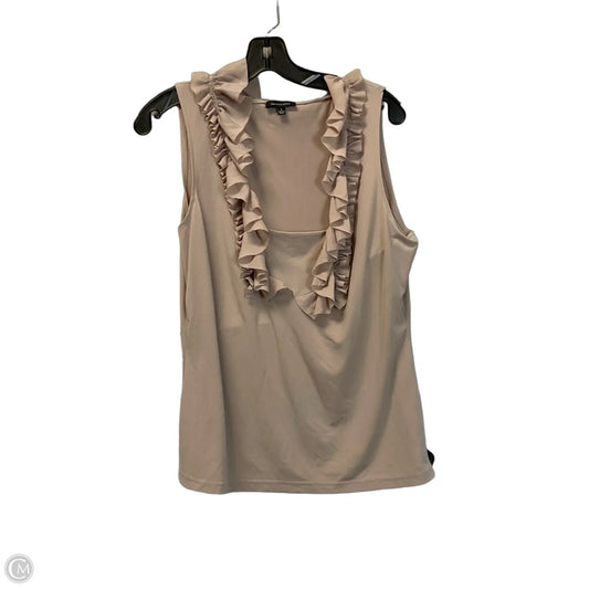 Top Sleeveless By Saks Fifth Avenue In Tan, Size: L