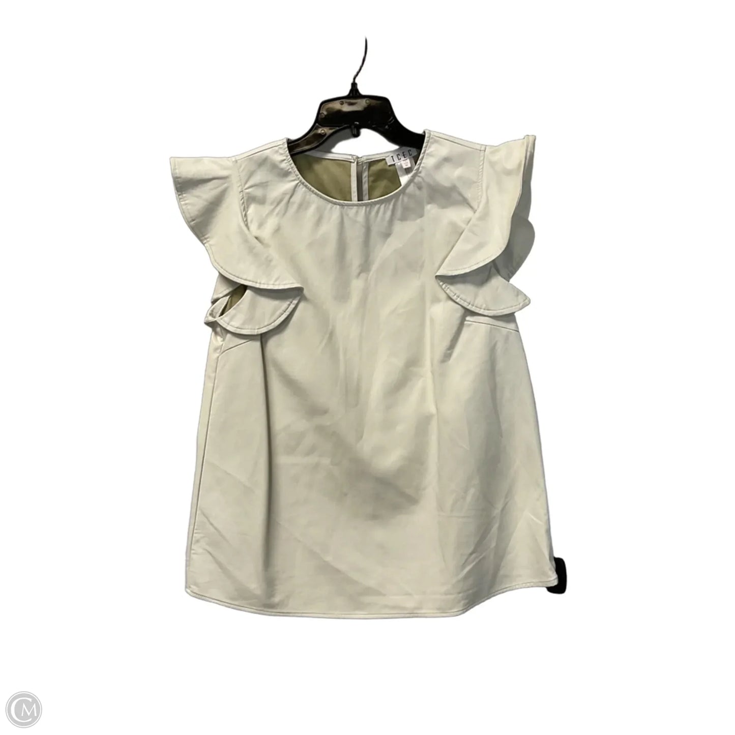 Top Sleeveless By Tcec In Cream, Size: M