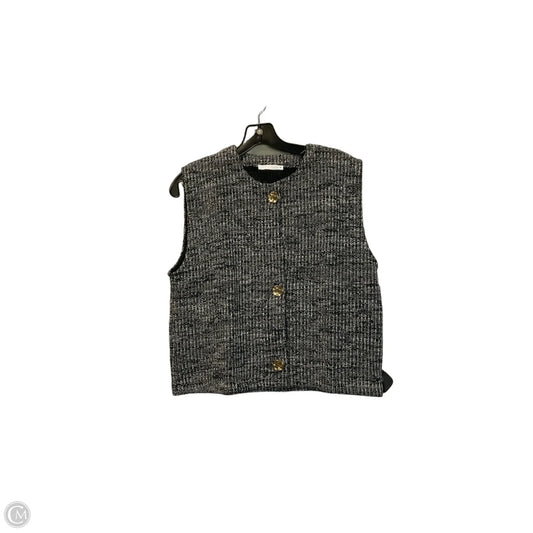 Top Sleeveless By Zara In Black & White, Size: M