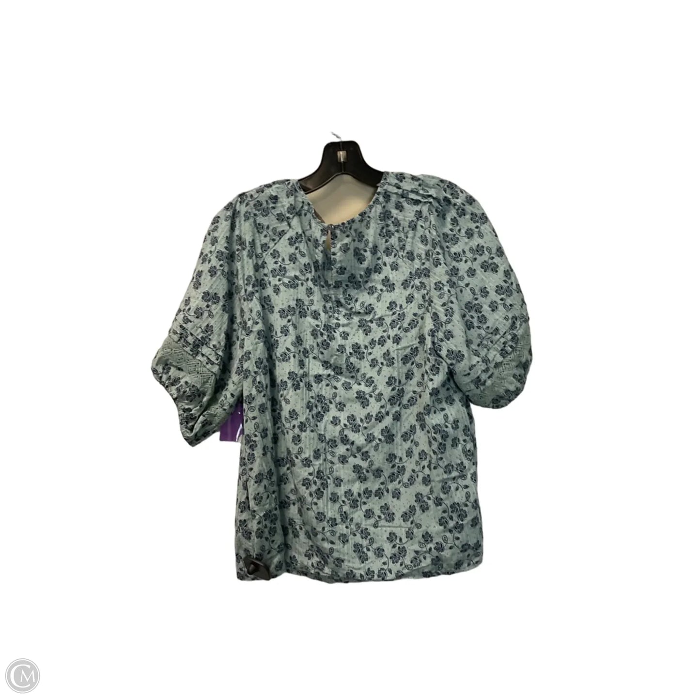 Top Short Sleeve By Loft In Blue, Size: L