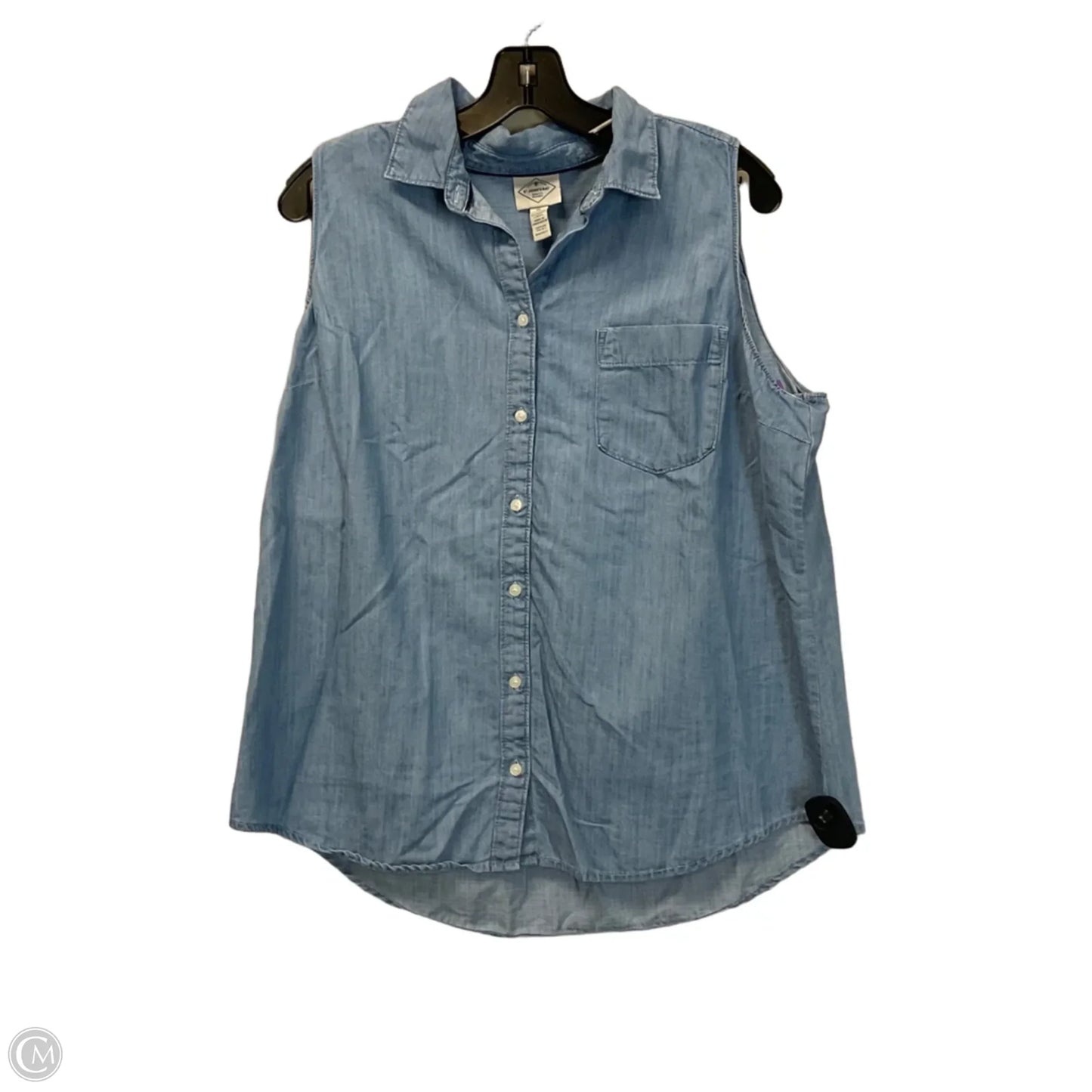 Top Sleeveless Basic By St Johns Bay In Blue, Size: Xl