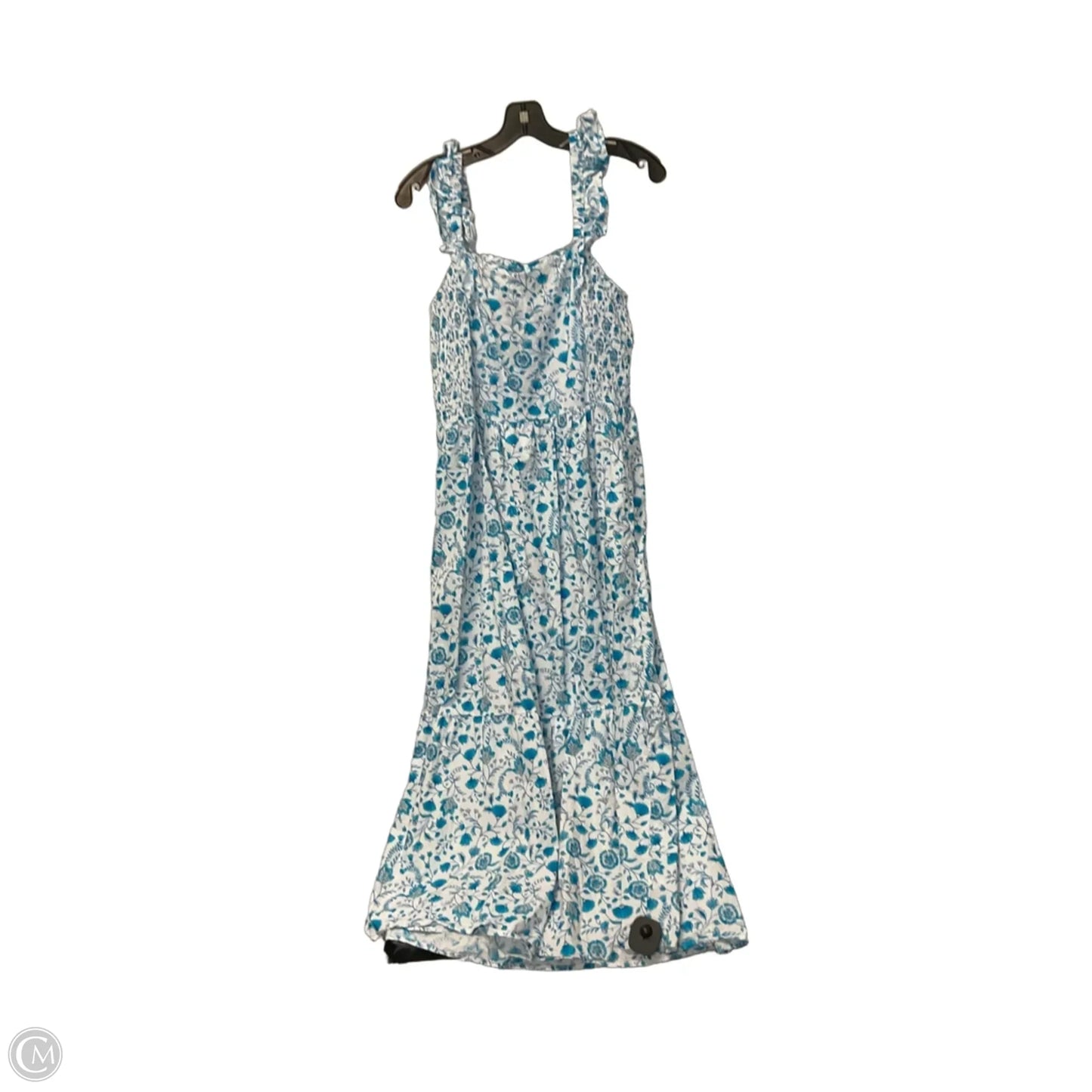Dress Casual Maxi By Draper James In Blue & White, Size: L