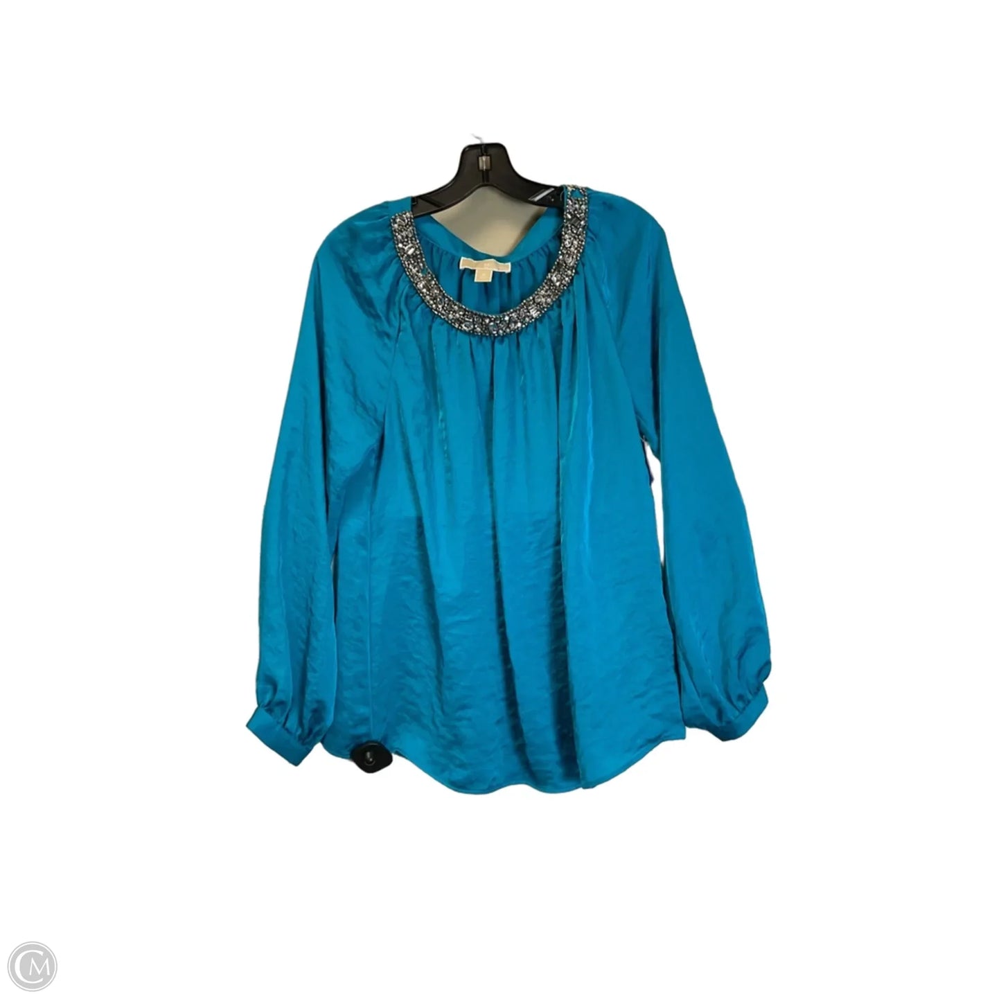Top Long Sleeve By Michael By Michael Kors In Blue, Size: 10