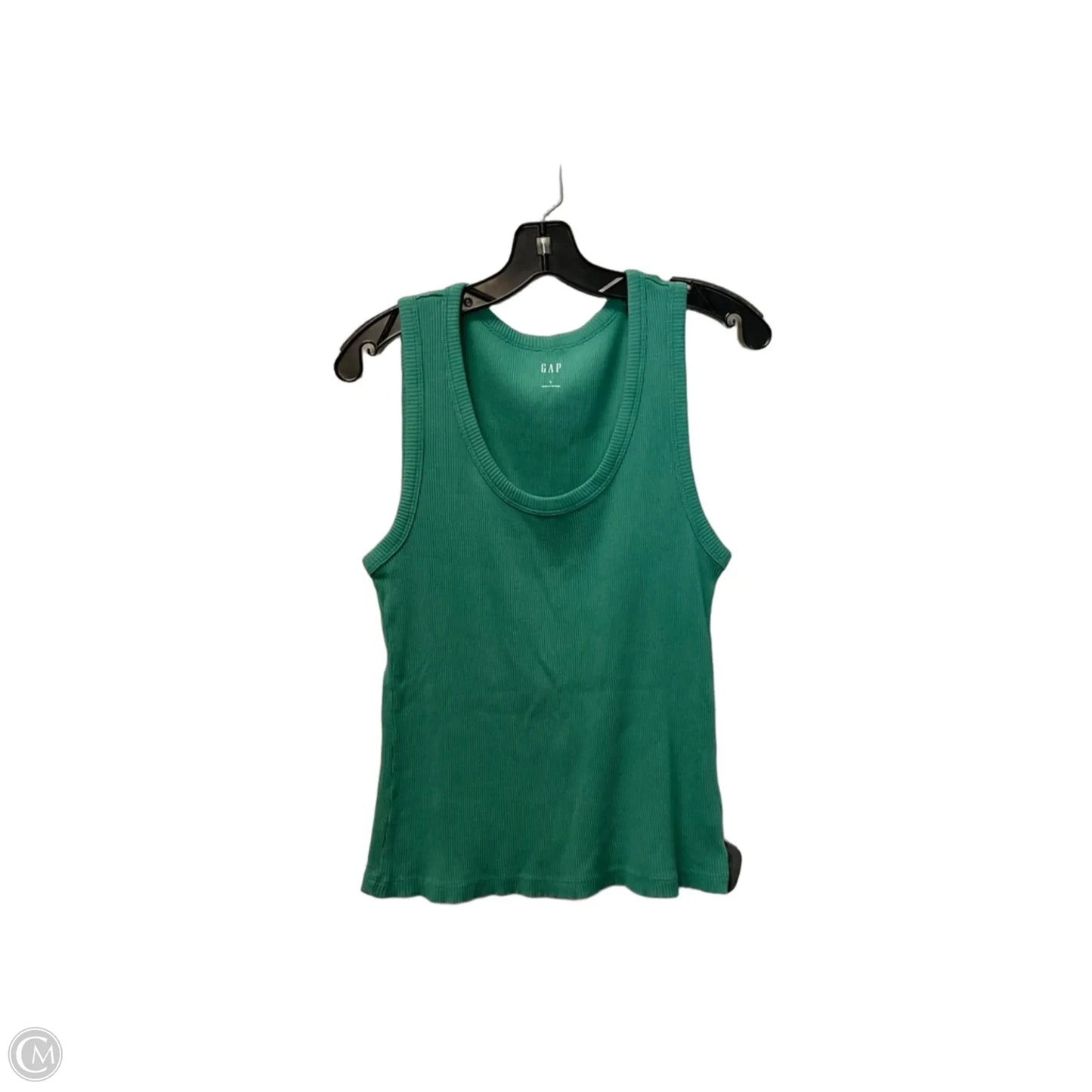 Top Sleeveless Basic By Gap In Green, Size: L