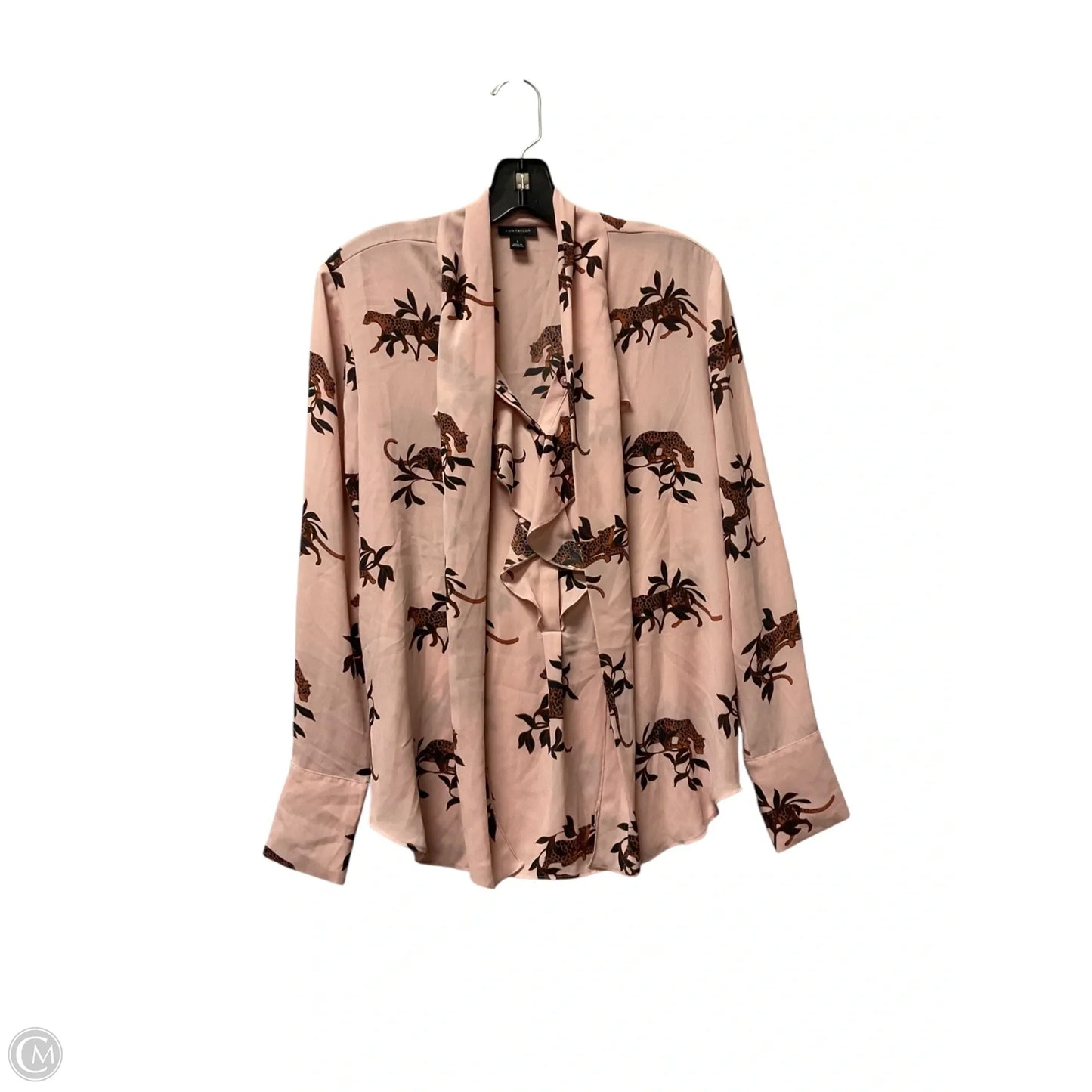 Top Long Sleeve By Ann Taylor In Pink, Size: S
