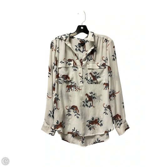 Top Long Sleeve Basic By Ann Taylor In White, Size: S
