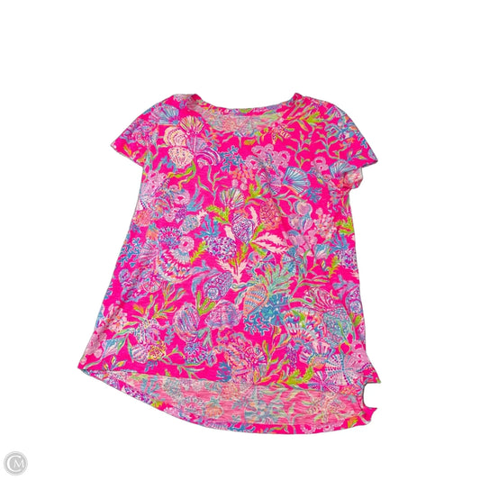 Top Short Sleeve Designer By Lilly Pulitzer In Pink, Size: L