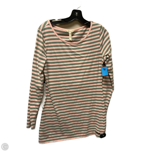 Tunic Long Sleeve By Matilda Jane In Green & Pink, Size: M