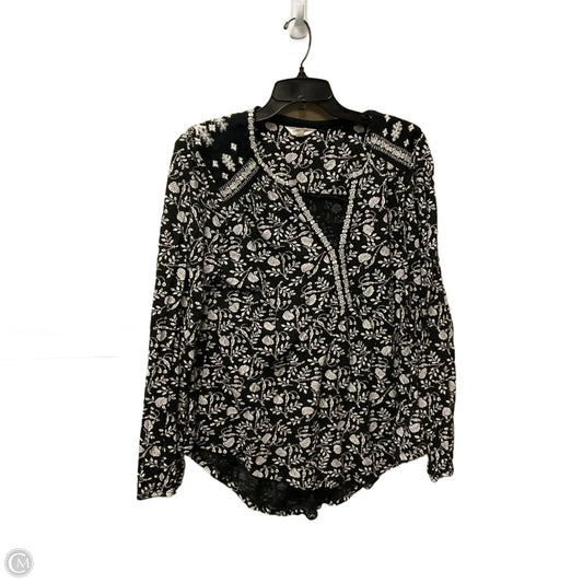 Top Long Sleeve By Lucky Brand In Black, Size: L