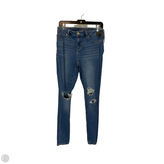 Jeans Skinny By Jennifer Lopez In Blue Denim, Size: 12