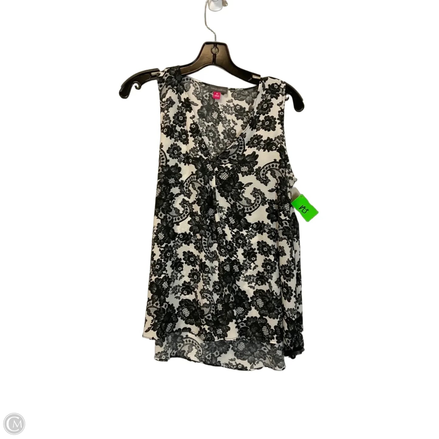 Top Sleeveless By Vince Camuto In Black & White, Size: Xs