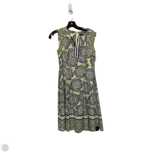 Dress Casual Midi By Maggy London In Blue & Green, Size: 2