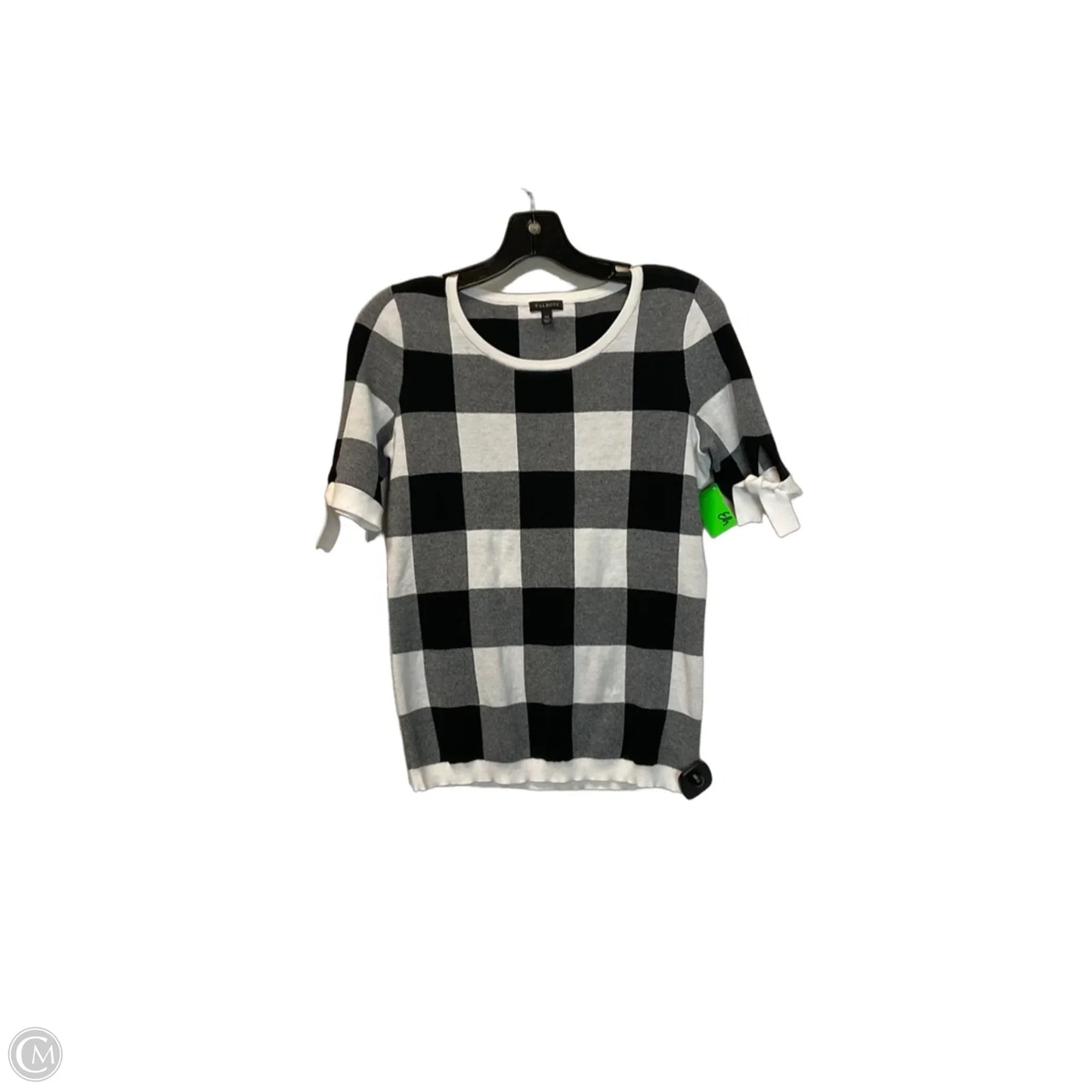 Top Short Sleeve By Talbots In Black & White, Size: Xs