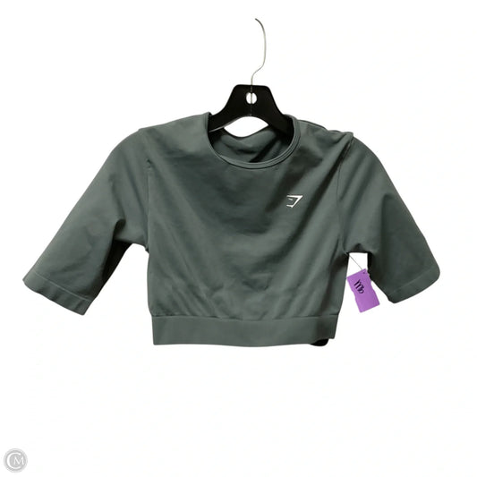 Athletic Top Short Sleeve By Gym Shark In Green, Size: S