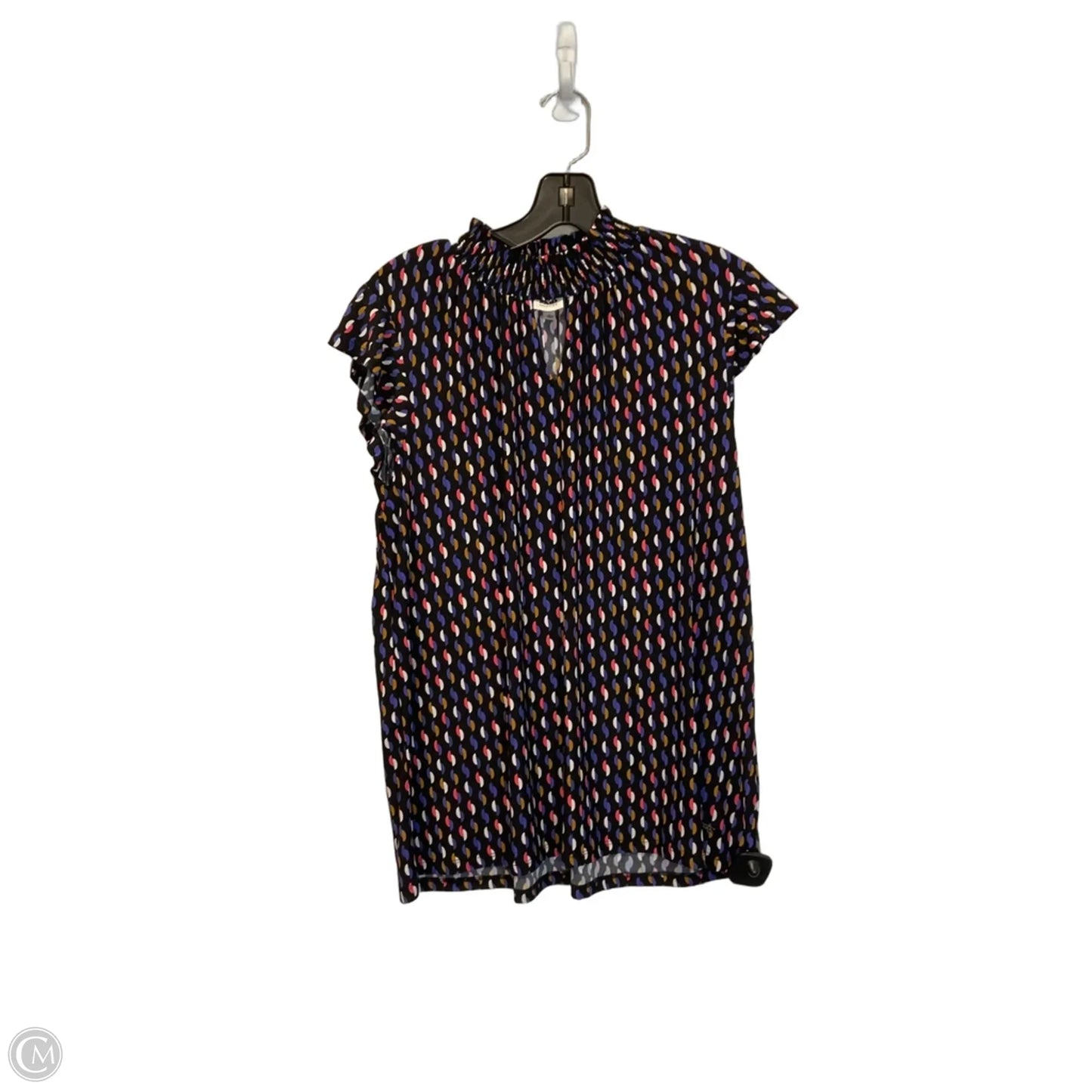Top Short Sleeve By Anne Klein In Black & Pink, Size: L