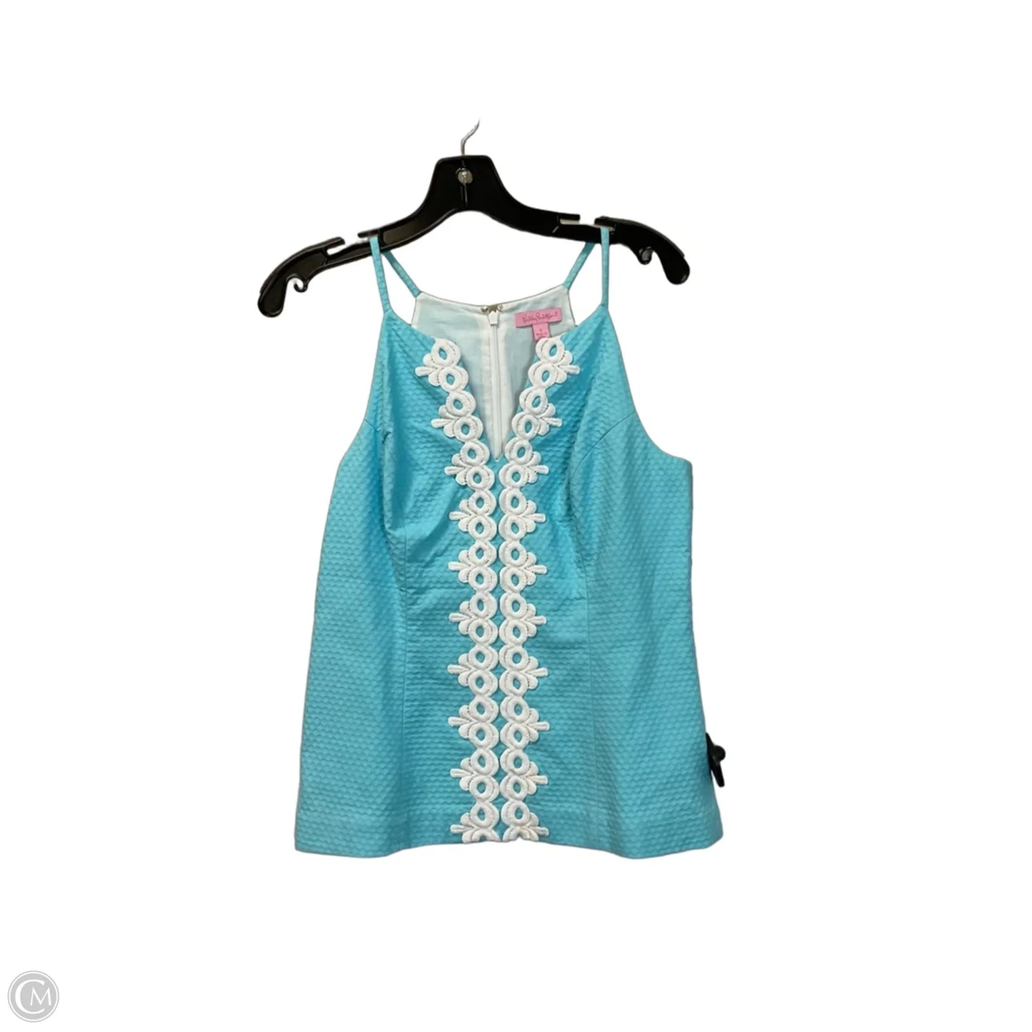 Top Sleeveless Designer By Lilly Pulitzer In Blue & White, Size: S