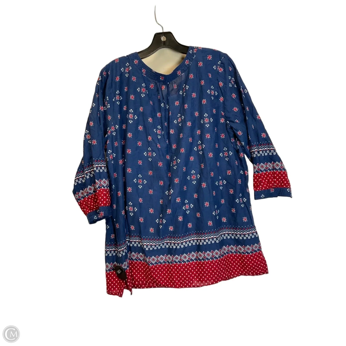 Dress Casual Short By Talbots In Blue & Red, Size: 1x