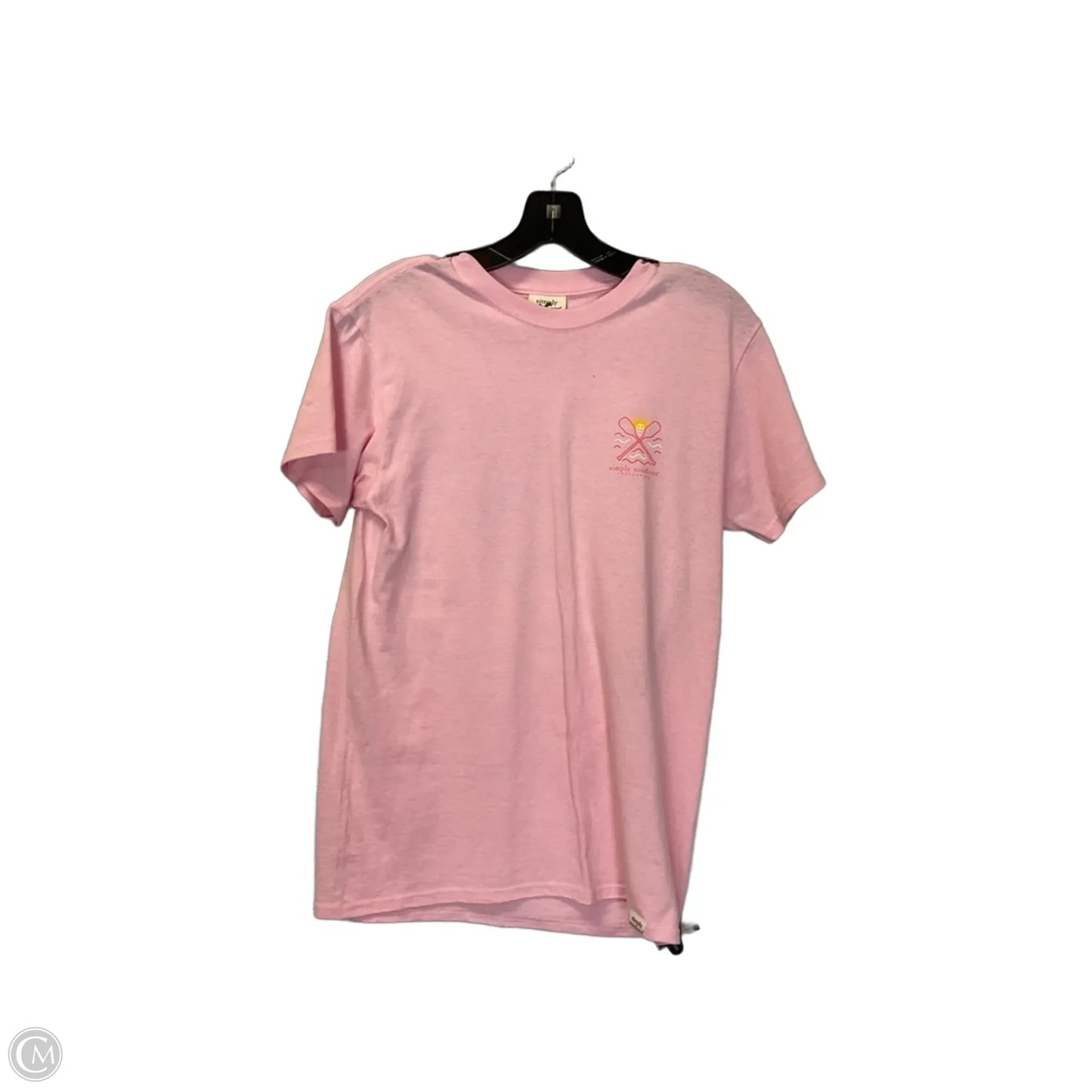 Top Short Sleeve Basic By Simply Southern In Pink, Size: S