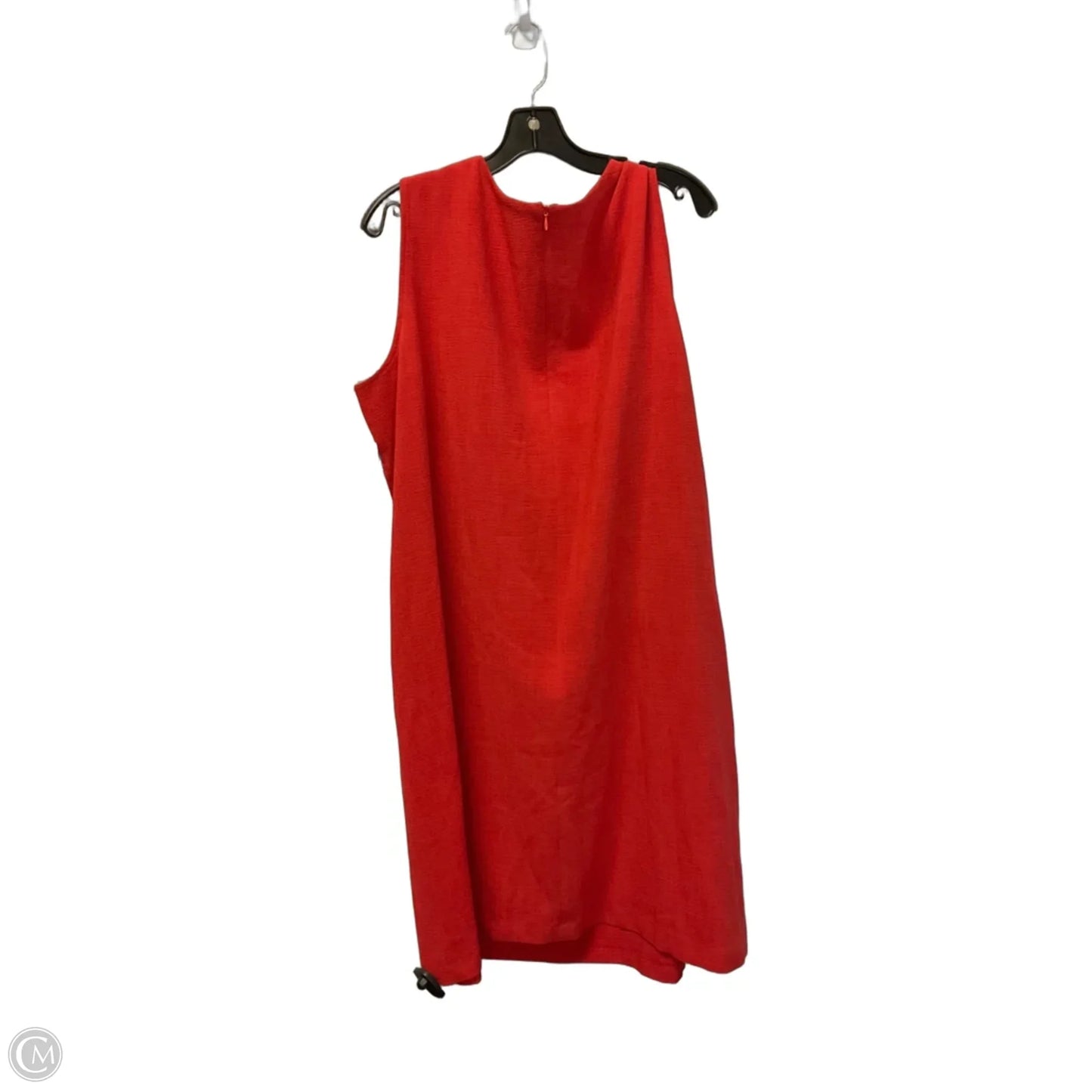 Dress Casual Midi By Sandra Darren In Orange, Size: 1x