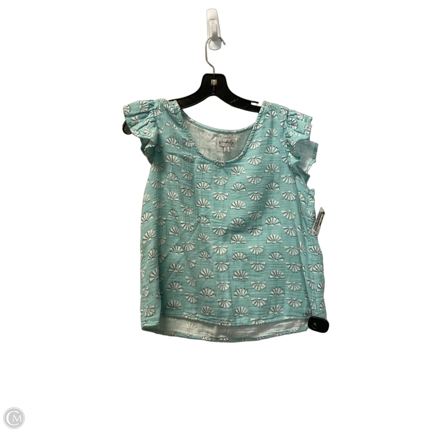 Top Sleeveless By Wonderly In Blue, Size: S