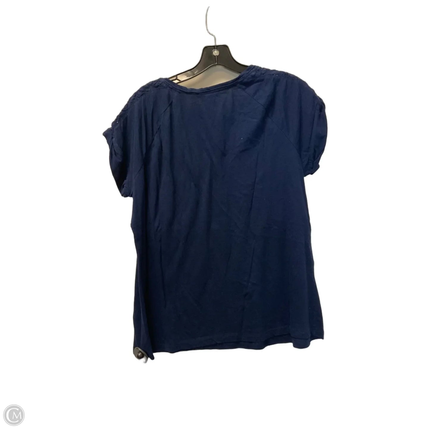 Top Short Sleeve Basic By Grace Elements In Navy, Size: Xl