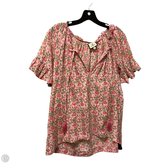 Top Short Sleeve By Tuckernuck In Pink, Size: M