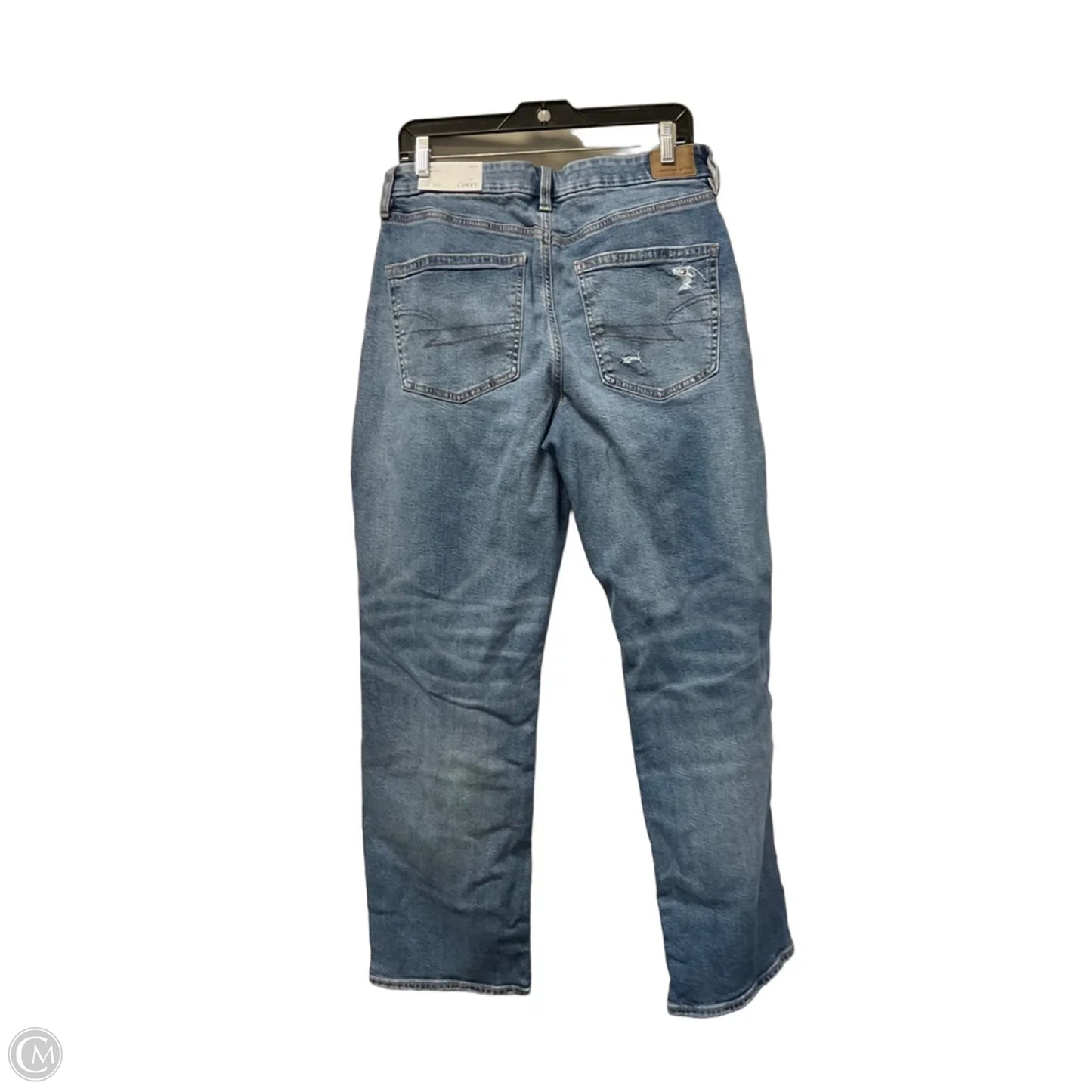 Jeans Straight By American Eagle In Blue Denim, Size: 12
