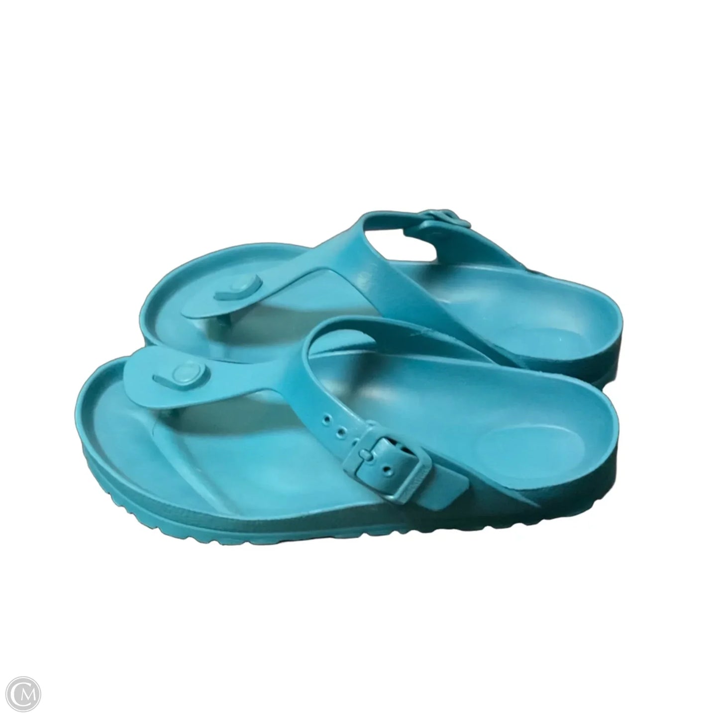 Sandals Flats By Birkenstock In Teal, Size: 6.5