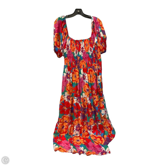 Dress Casual Maxi By Almost Pink In Multi-colored, Size: M